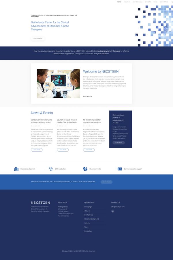 Realisatie website NECSTGEN
